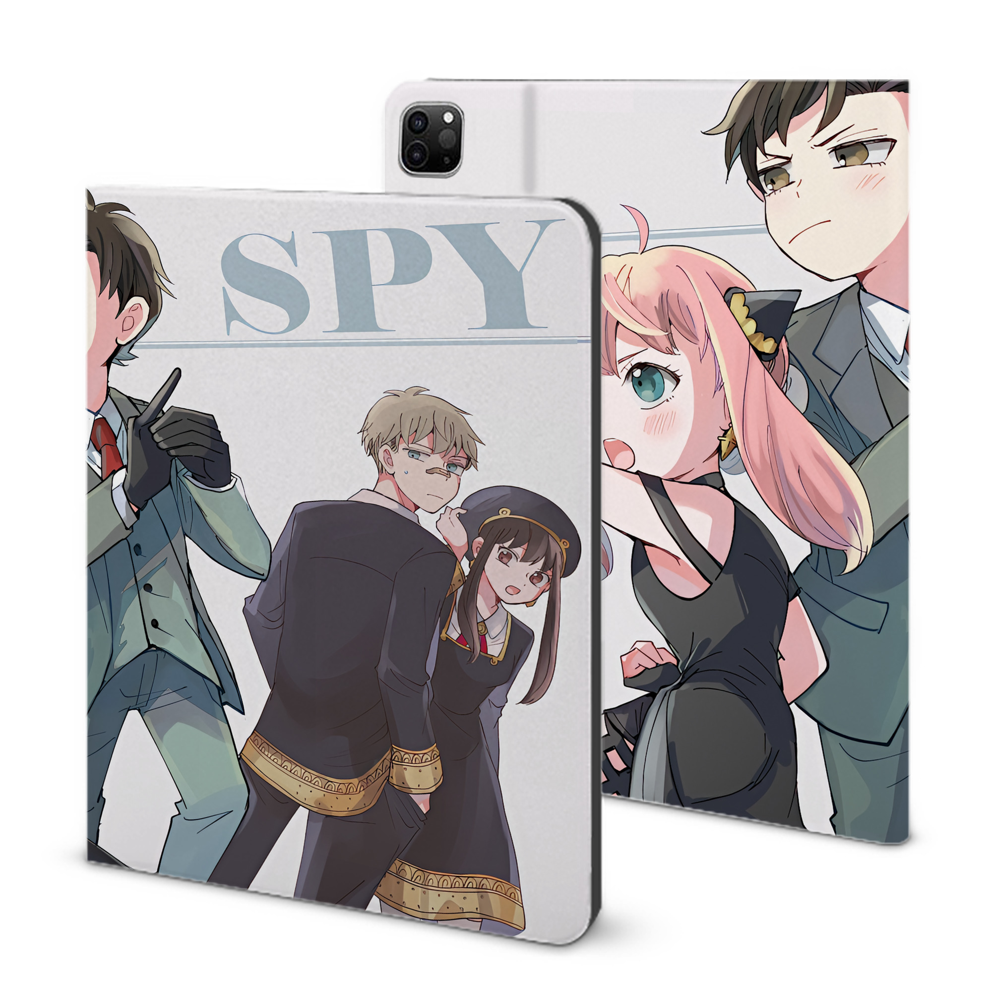 （画像用） SPY×FAMILY间谍家家酒 IPad ケース ブック型 PUレザー TPU 耐衝撃 軽量 薄型 ペン収納なし 全面保護 IPad 各モデル対応